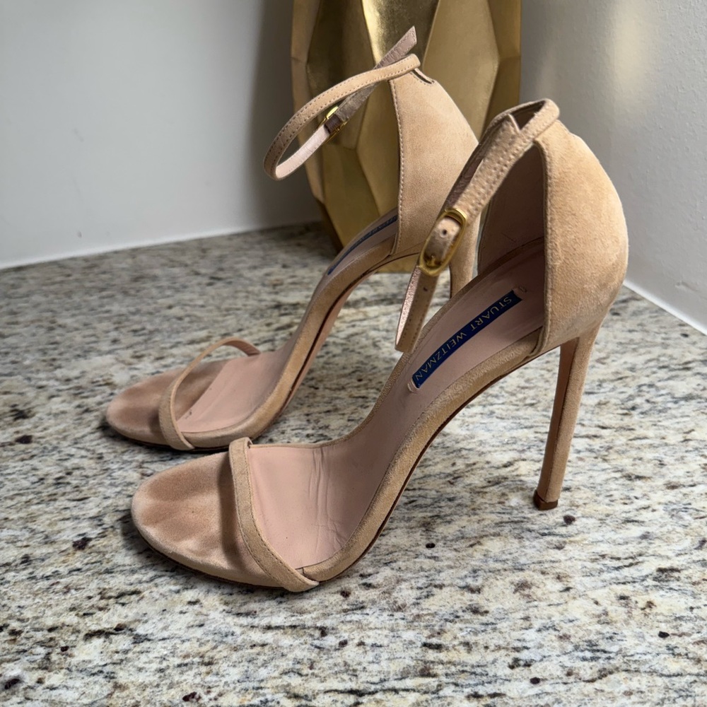 Stuart Weitzman Nudist Heel Suede Size 10